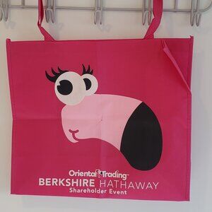 Oriental Trading Berkshire Hathaway Shareholder Event Pink Tote Bag